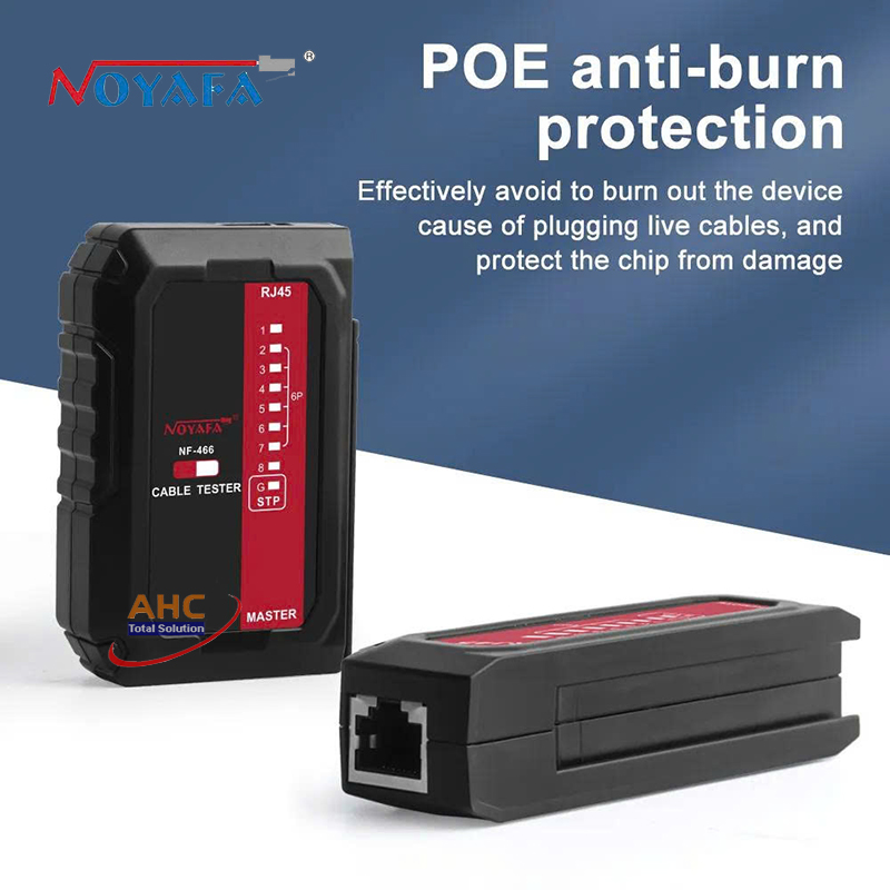 Máy test cáp mạng Noyafa NF-466 chống cháy PoE chính hãng
