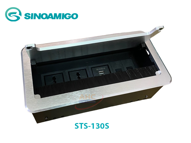 Hộp âm bàn Sinoamigo STS-130S màu bạc (nắp lật)