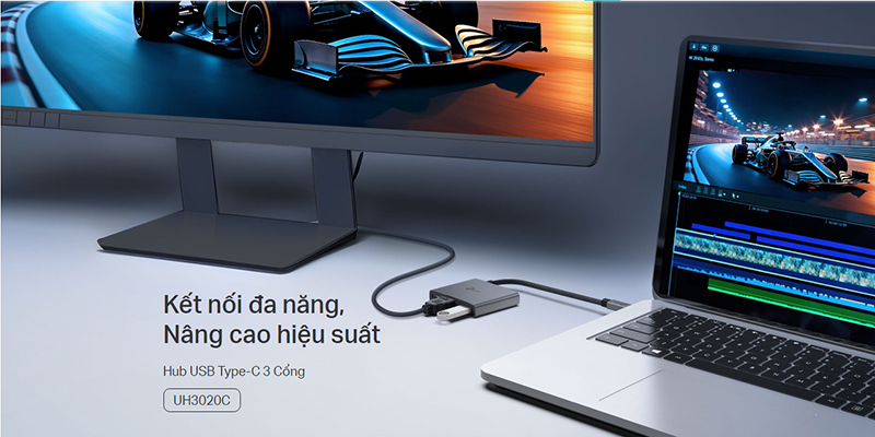 Hub USB-C 3 trong 1 TP-Link UH3020C - HDMI 4K@60Hz, Sạc nhanh PD 100W, Tốc độ 5Gbps