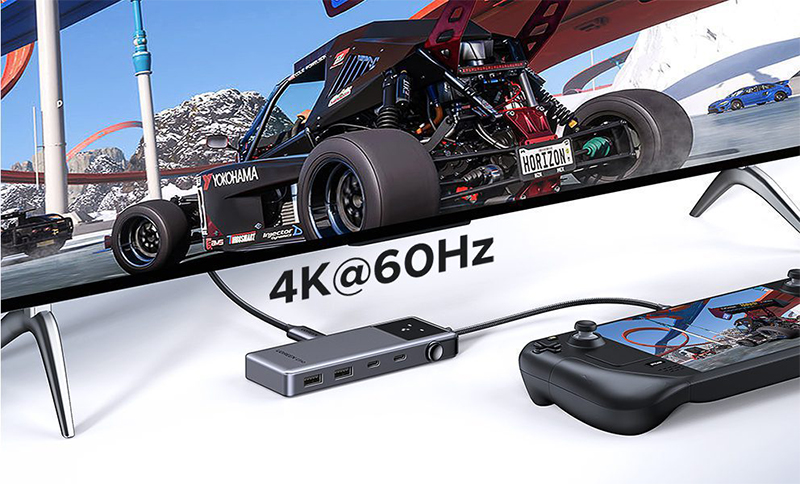 Hub USB-C 6 trong 1 UGREEN 35998 - Hỗ trợ HDMI 4K60Hz, truyền dữ liệu 10Gbps, sạc PD 100W