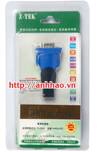 USB to RS232 converter Ztek (cổng chuyển đổi usb sang com Ztek)