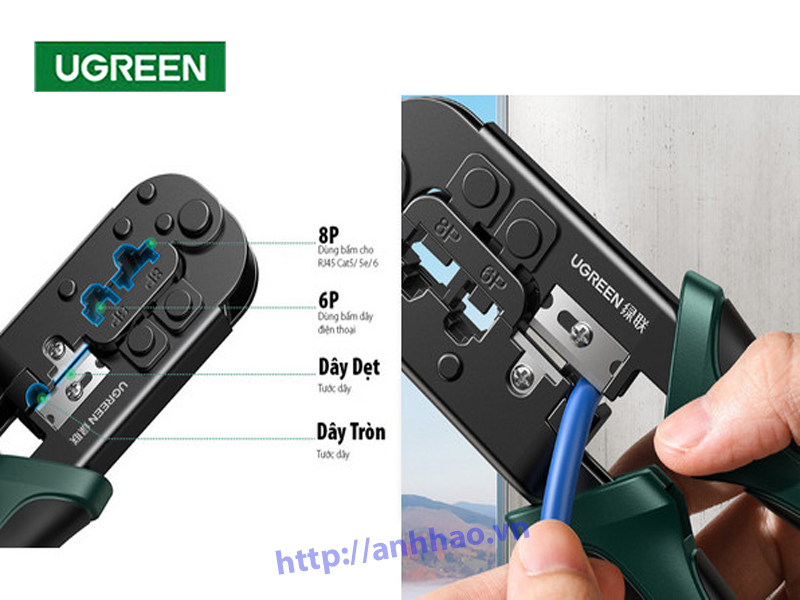 Kìm bấm mạng RJ45, RJ11 Ugreen 10952 chính hãng