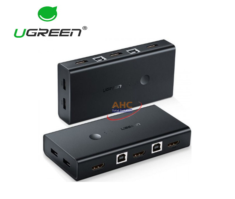 KVM Switch Ugreen 50744 - Chuyển đổi 2 máy tính qua 1 màn hình HDMI