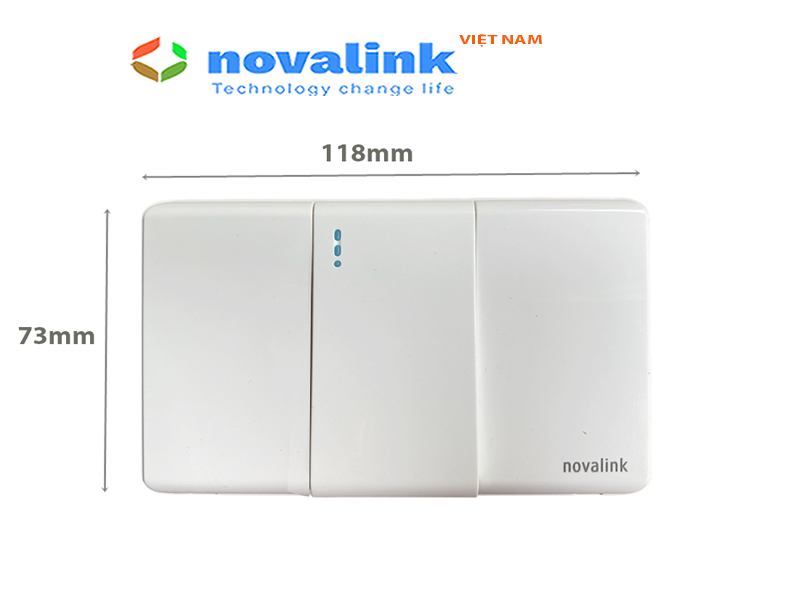 Bộ mặt 1 công tắc 2 chiều A6-02-1 Novalink cao cấp