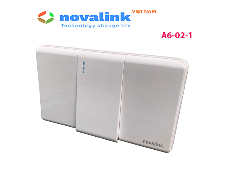 Bộ mặt 1 công tắc 2 chiều A6-02-1 Novalink cao cấp