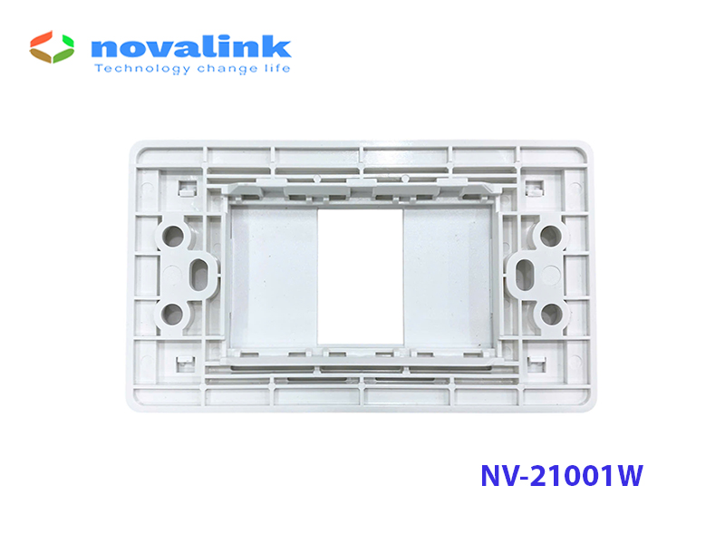 Mặt wallplate 1 cổng Novalink NV-21001W màu trắng tuyết, lắp module mạng HDMI USB VGA