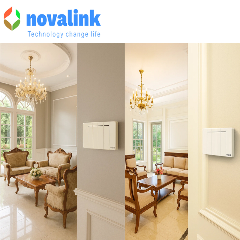 Công tắc tràn viền 4 phím lớn A5-05 Novalink chính hãng