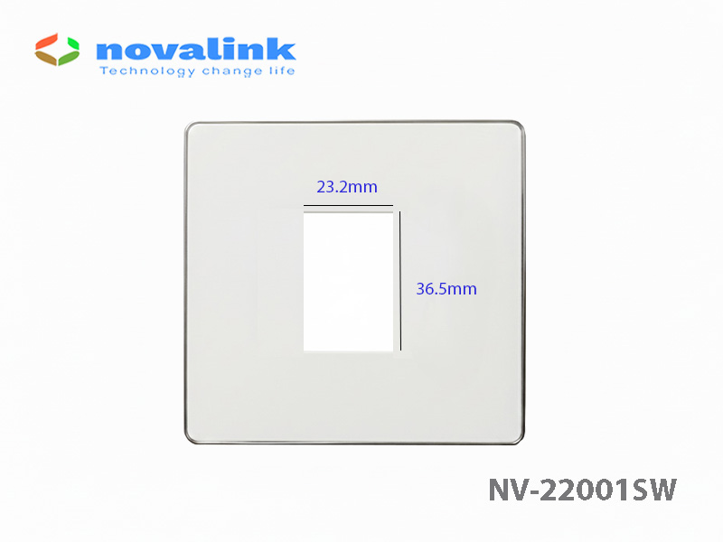 Mặt vuông 1 cổng lắp mạng, HDMI, USB, Audio Novalink NV-22001SW