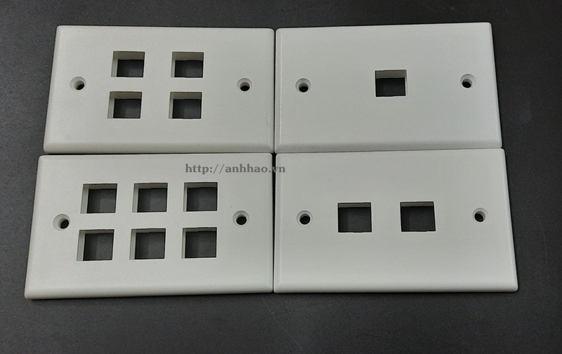 Mặt wallplate 6 cổng | Mặt ổ cắm mạng âm tường 6 cổng Nova CC-09-00005