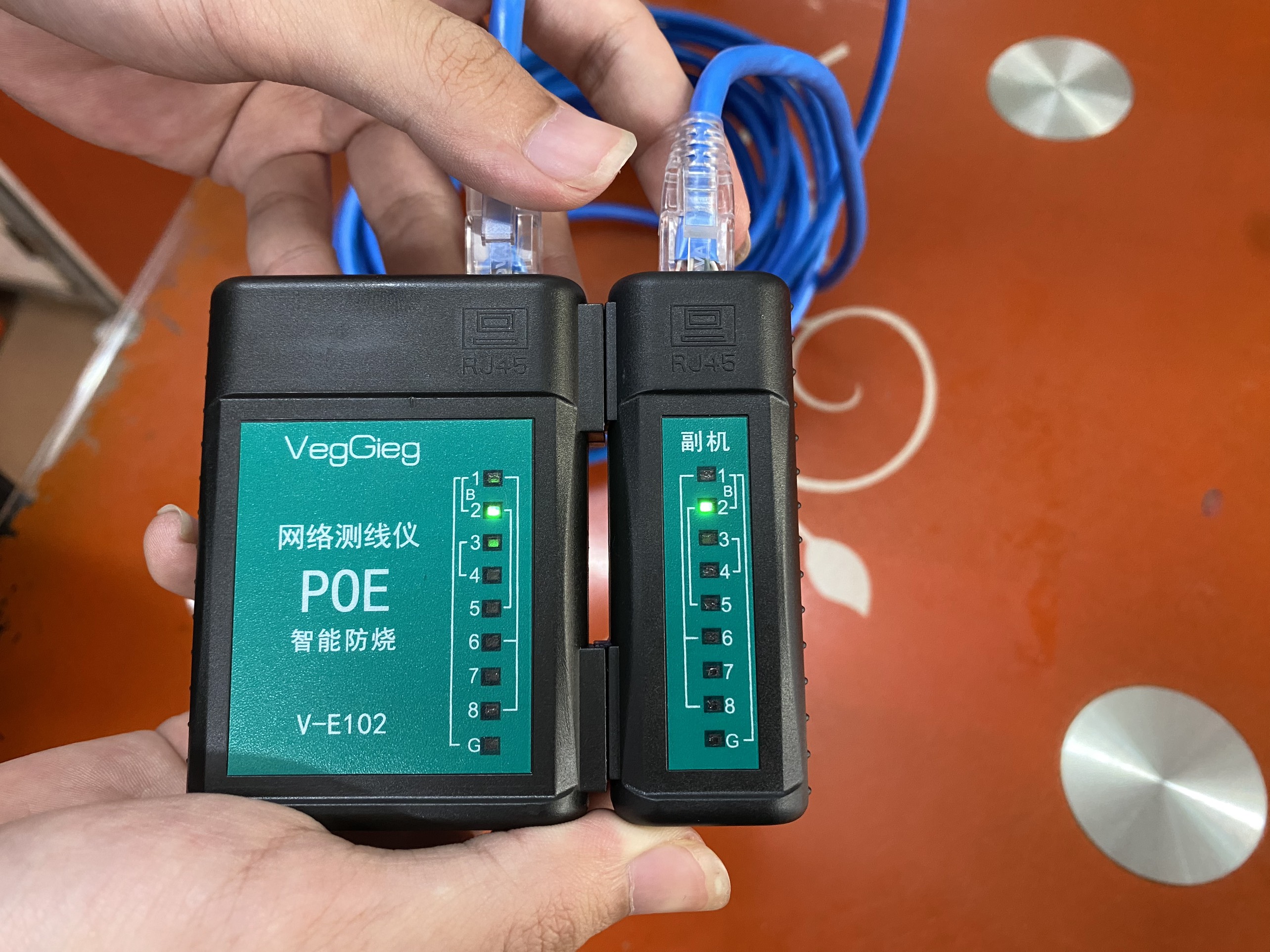 Máy test mạng, switch POE V-E102 VEGGIEG