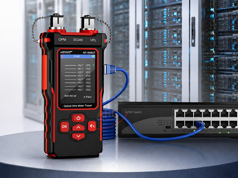 M&aacute;y test c&aacute;p mạng c&aacute;p quang 10 trong 1 NOYAFA NF-859GT đo chiều d&agrave;i, đo c&ocirc;ng suất OPM VFL