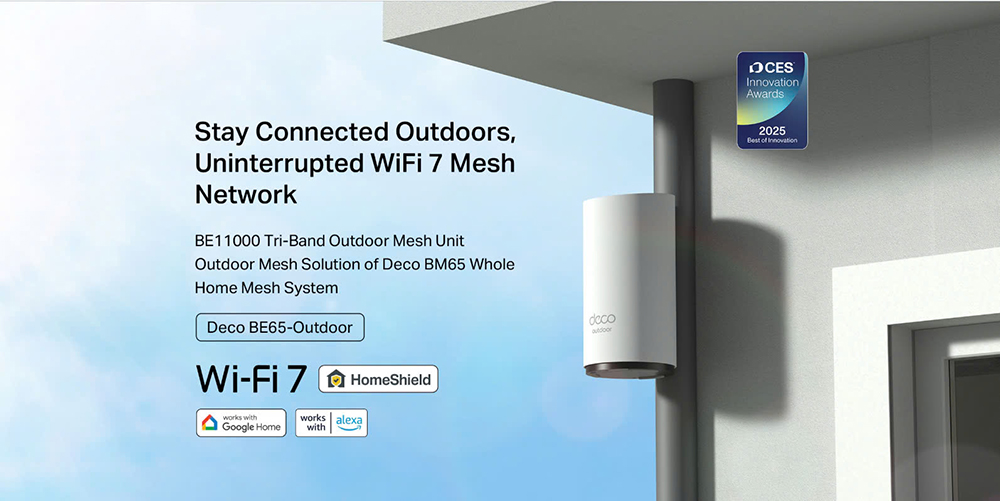 Deco BE65-Outdoor - Giải pháp Mesh WiFi 7 ngoài trời mạnh mẽ, phủ sóng rộng