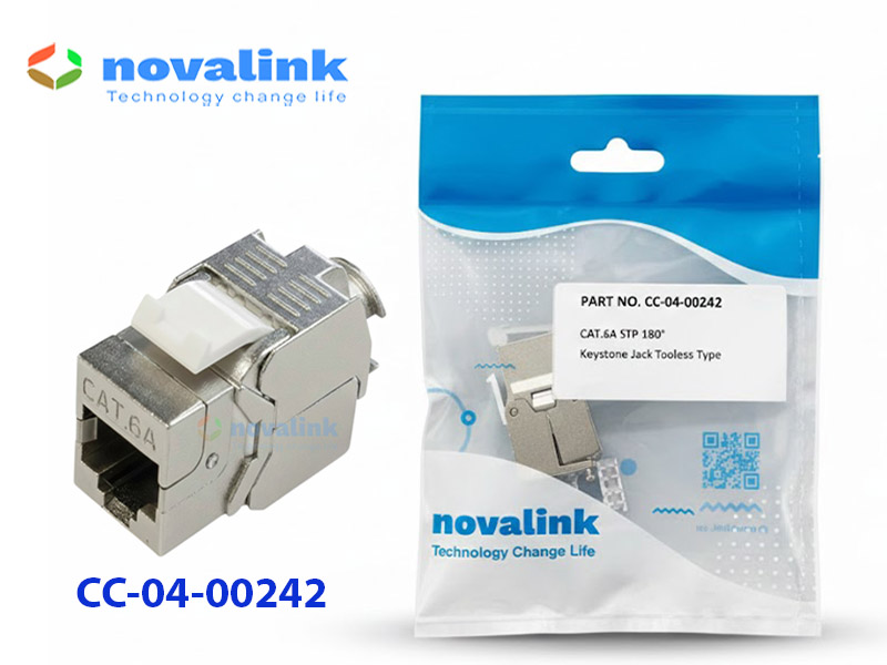 Nhân mạng Cat6A STP chống nhiễu, dùng cho mạng 10Gbps - Novalink CC-04-00242