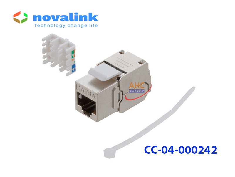 Nh&acirc;n mạng Cat6A STP chống nhiễu, d&ugrave;ng cho mạng 10Gbps - Novalink CC-04-00242