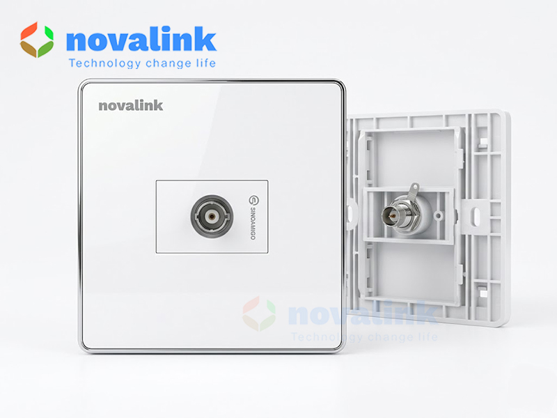 Ổ cắm BNC &acirc;m tường d&ugrave;ng cho camera CCTV v&agrave; t&iacute;n hiệu video coaxial