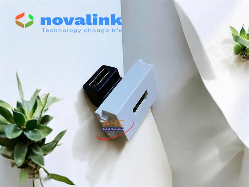 Hạt ổ cắm HDMI gấp 90 độ Novalink - Lắp mặt Panasonic âm tường