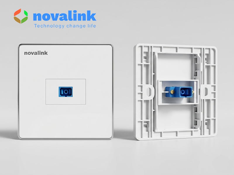 Ổ cắm mạng cáp quang âm tường chuẩn SC/UPC và SC/APC