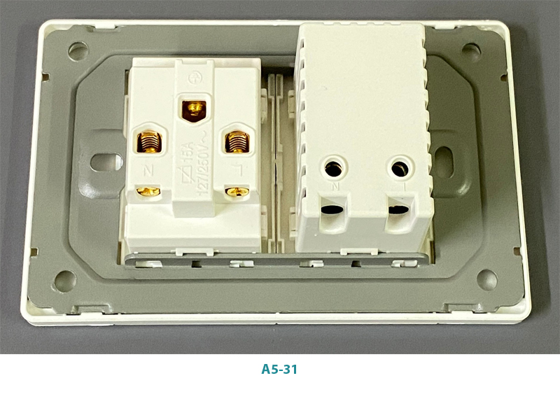 Ổ sạc USB âm tường kèm ổ cắm điện đa năng A5-31 Novalink chính hãng