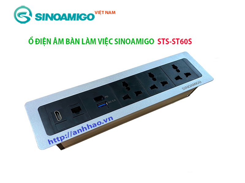 Ổ cắm điện âm bàn sinoamigo STS-ST60S chính hãng