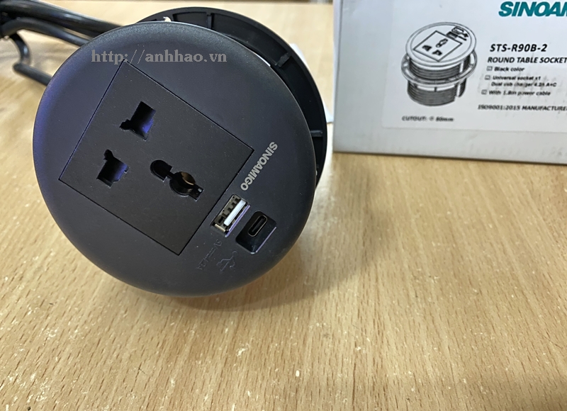 Ổ điện âm bàn Sinoamigo STS-R90B-2 chính hãng