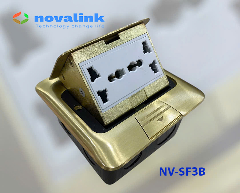 Hộp điện âm sàn đa năng Novalink NV-FS3SB chính hãng