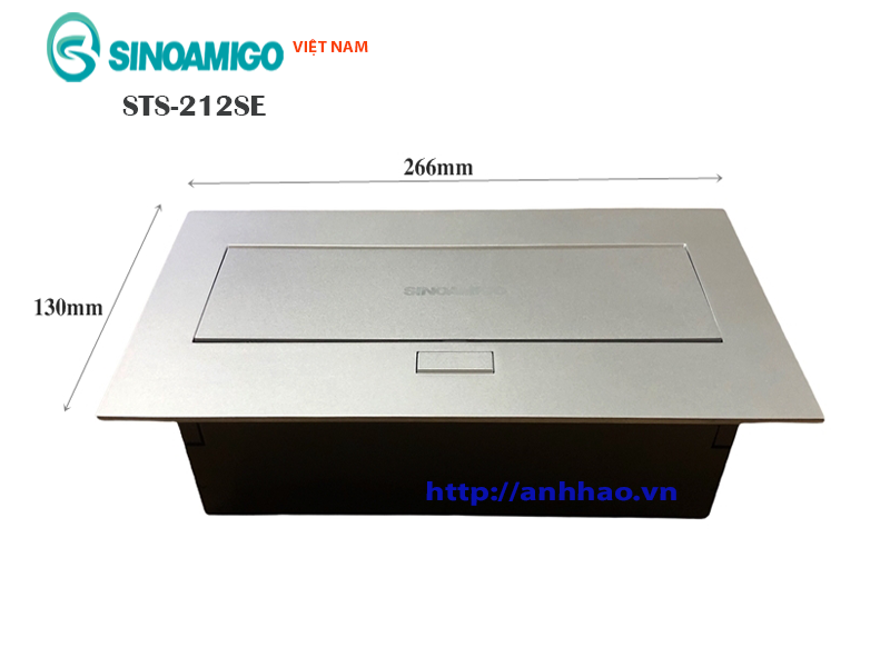 Ổ điện âm bàn văn phòng Sinoamigo STS-212SE (gồm 2 ổ điện, 1 ổ mạng, 1 thoại, 1 USB data)