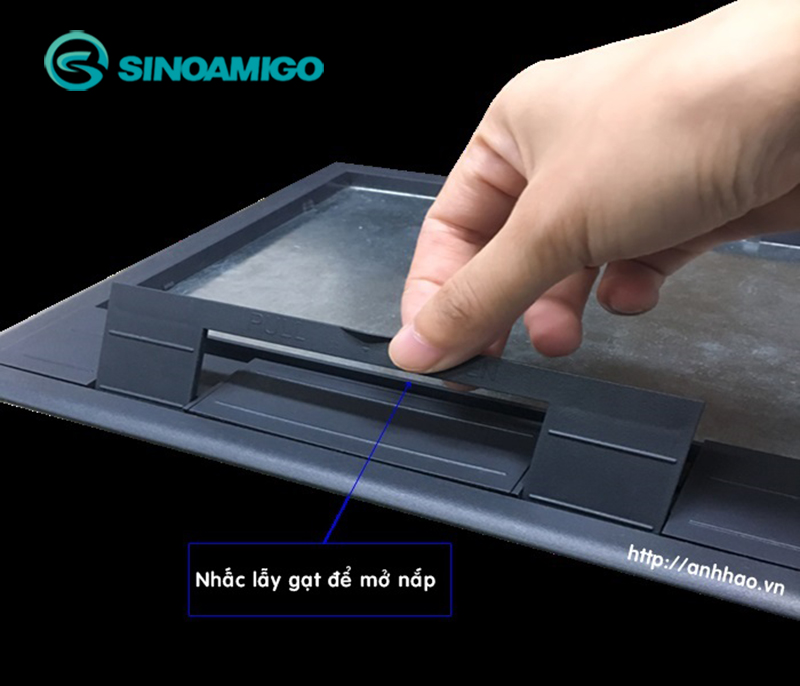 Ổ cắm điện âm sàn nâng SINOAMIGO SCF-245C, lắp tối đa 12 moduels