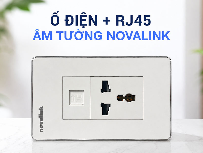 Ổ điện + mạng âm tường Novalink