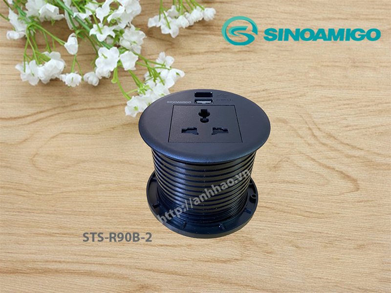 Ổ điện âm bàn Sinoamigo STS-R90B-2 chính hãng