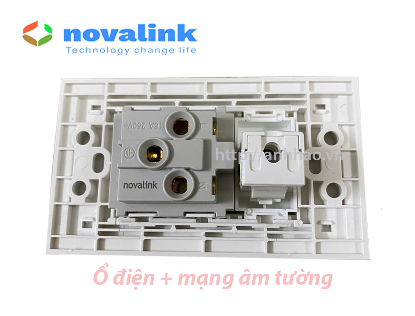 Ổ điện + mạng âm tường Novalink