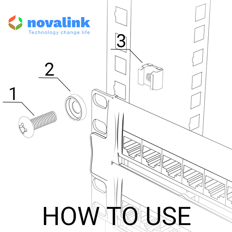 Ốc c&agrave;i tủ rack M6 k&egrave;m v&iacute;t - Bộ cage nut M6 cho tủ mạng, tủ server