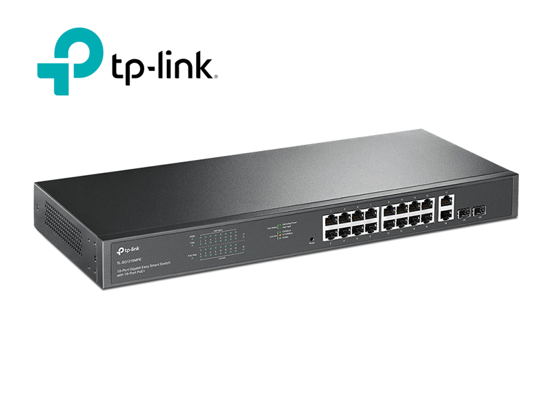 Switch 16 cổng PoE Gigabit TP-Link TL-SG1218MPE 250W vỏ thép gắn rack