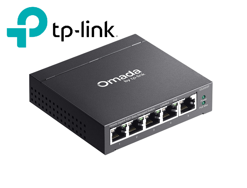Switch quản lý mạng TP-Link Omada ES205GP 5 cổng Gigabit PoE+ 65W
