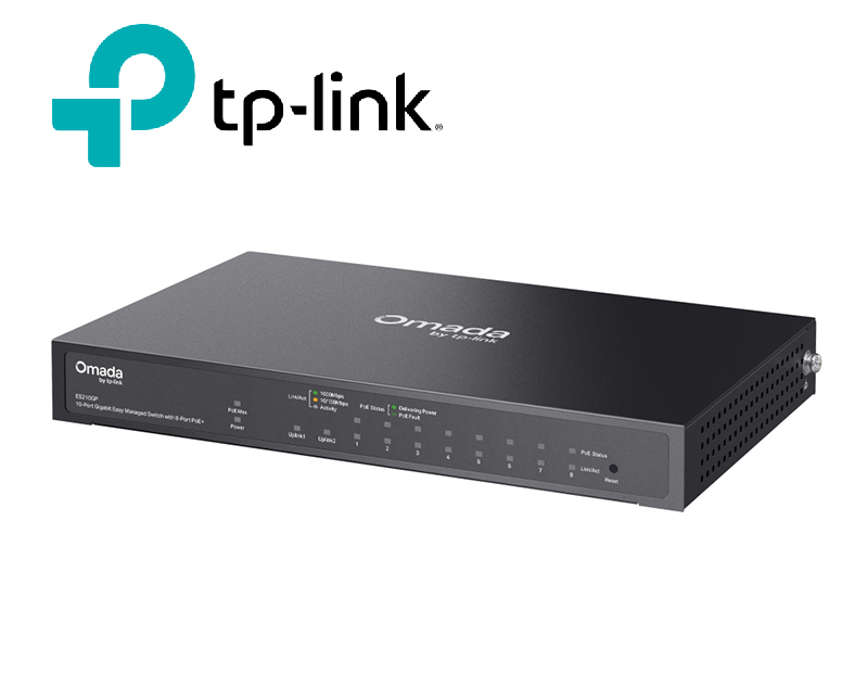 Switch TP-Link ES210GP 10 cổng Gigabit Easy Managed PoE+ 63W