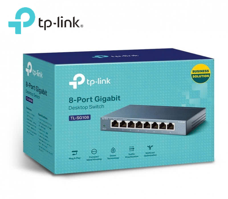 Switch TP-Link 8 Cổng Gigabit TL-SG108 - Vỏ kim loại