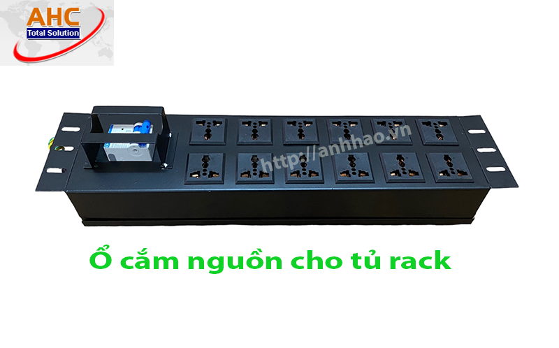 Thanh nguồn PDU 12 ổ cắm đa năng, ổ cắm nguồn cho tủ mạng 20U