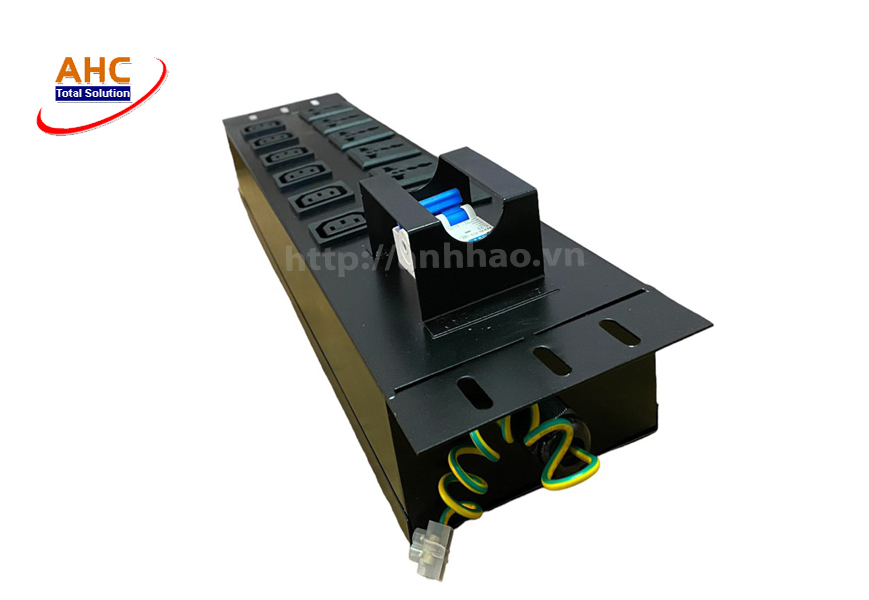 Thanh nguồn PDU 6 ổ cắm C13 và 6 ổ cắm 3 chấu đa năng dùng cho tủ rack