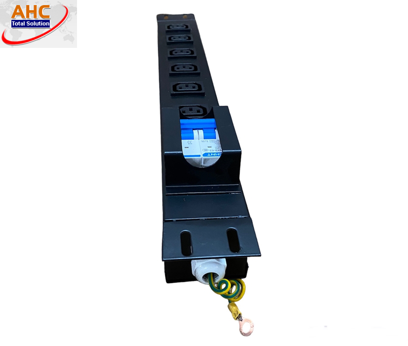 Thanh nguồn PDU 6 ổ cắm chuẩn C13 có Aptomat