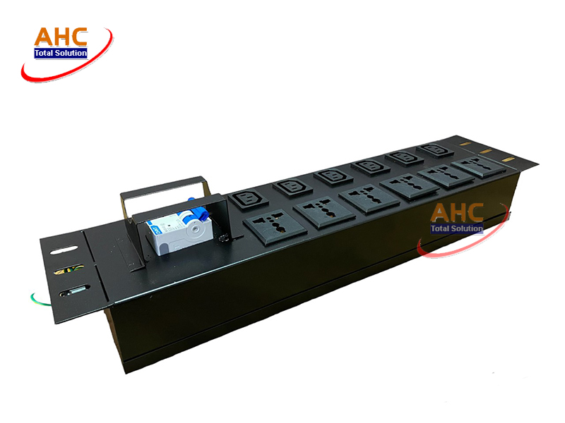 Thanh nguồn PDU 6 ổ cắm C13 và 6 ổ cắm 3 chấu đa năng dùng cho tủ rack