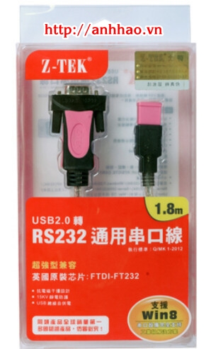 USB 2.0 to RS232 cable Z-tek ZE533C (cáp chuyển đổi USB sang com Ztek)