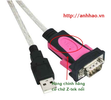 USB 2.0 to RS232 cable Z-tek ZE533C (cáp chuyển đổi USB sang com Ztek)