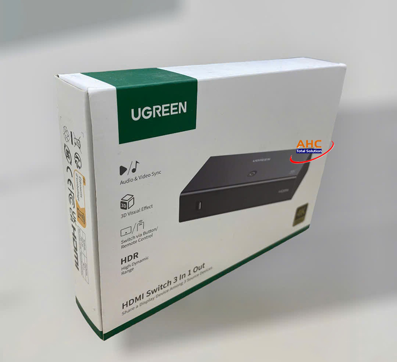 Bộ gộp HDMI 3 vào 1 ra 4K@60Hz | Ugreen 15376