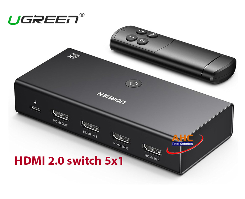 Bộ gộp HDMI 3 vào 1 ra 4K@60Hz | Ugreen 15376