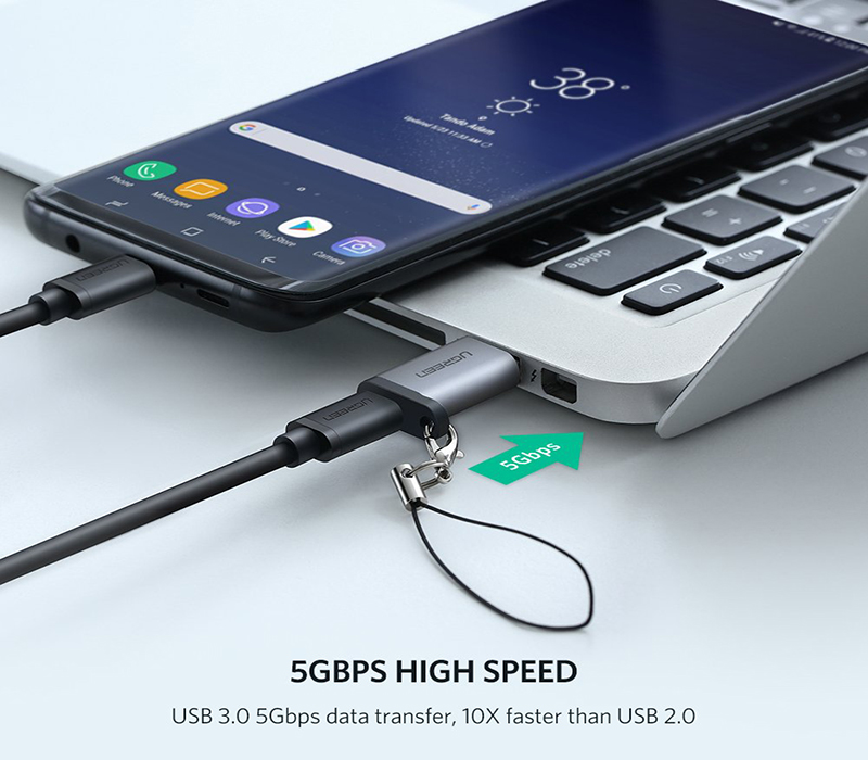 Đầu chuyển đổi USB 3.0 sang USB type-C Ugreen 50533 chính hãng