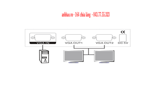 Switch VGA 2 vào 1 ra - hãng DTECK DT7032