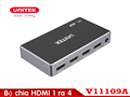 Bộ chia HDMI 1 ra 4 Unitek V1109A chính hãng, hỗ trợ 4K