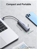 Bộ chia USB 3.0 ra 3 cổng USB 3.0 + Lan Gigabit 1000Mbps Ugreen 60719