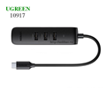 Bộ chia USB-C ra 3 cổng USB + Lan Ugreen 10917 chính hãng