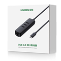 Bộ chia USB-C ra 3 cổng USB + Lan Ugreen 10917 chính hãng