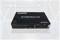 Bộ chuyển mạch HDMI ma trận 2 vào 4 ra hỗ trợ 4K 60Hz - Dtech DT-7224W